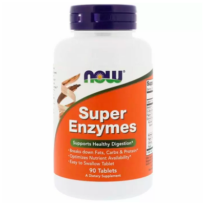 Добавка Now Super Enzymes, 90 табл. 124024 фото