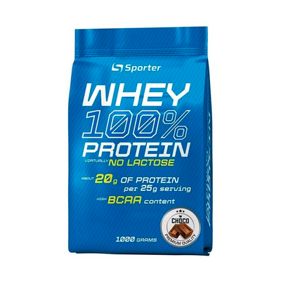 Протеин сывороточный Sporter 100% Whey Protein (без лактози), 1000 г. 124425 фото