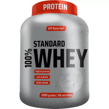 Протеин сывороточный Sporter 100% Whey Protein 2000 г. (Шоколад Фундук) 12429667 фото