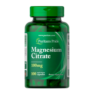 Магній Puritan's Pride Magnesium Citrate 100 mg, 100 капс. 124275 фото