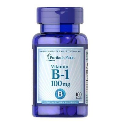 Вітамін В Puritan's Pride Vitamin B-1 100 mg, 100 таб. 122587 фото