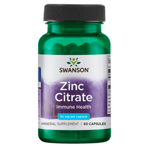 Цинк Swanson Zinc Citrate 30 mg, 60 капс. 124066 фото