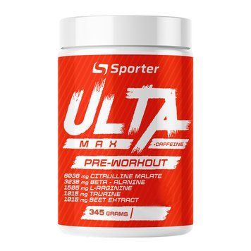 Передтрен Sporter Ulta Max Pre-Workout + сaffeine, 345 г. 05376 фото