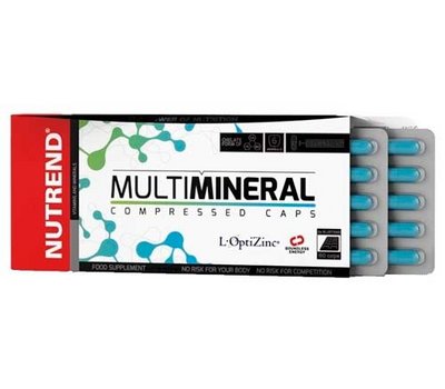 Комплекс мінералів Nutrend Multimineral Compressed Caps, 60 капс. 122789 фото