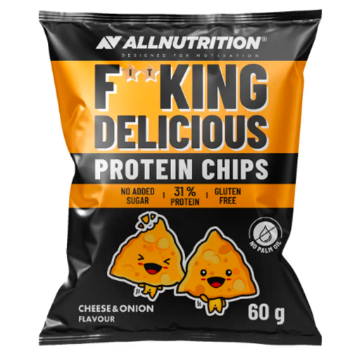 Чипсы All Nutrition FitKing Delicious Protein Chips, 60 г. - Сир цибуля 123958 фото