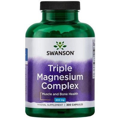 Swanson Triple Magnesium Complex 400mg, 300 капс. 123284 фото