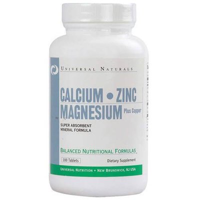 Комплекс мінералів Universal Calcium Zinc Magnezium, 100 таб. 121590 фото