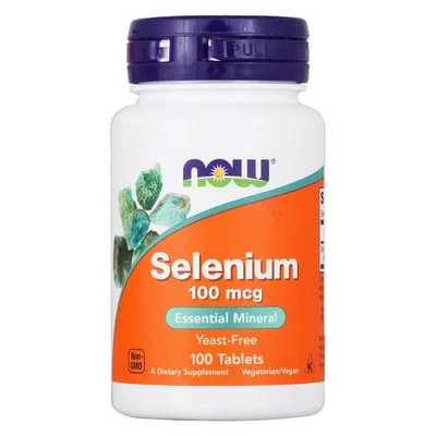 Селен NOW Selenium 100, 100 таб. 121726 фото