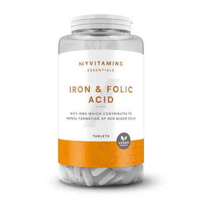Вітаміни MyProtein Iron&Folic Acid, 90 таб. 123412 фото