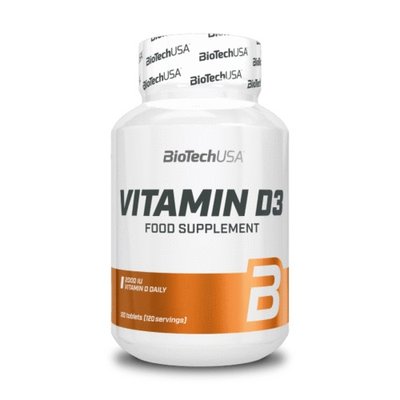 Вітамін Д BiotechUSA Vitamine D3, 120 капс. 123278 фото