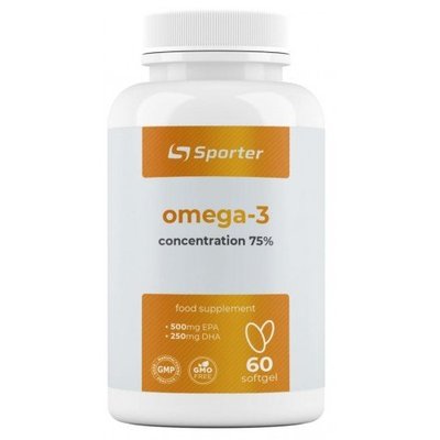 Омега Sporter Omega 3 1000 mg 75%, 60 капс. 123572 фото