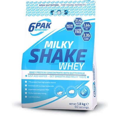 Протеїн сироватковий 6PAK Nutrition Milky Shake, 1800 г. (Яблучний пиріг) 00442 фото