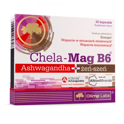 Ашваганда Olimp Chela-Mag B6 Ashwagandha + ginseng, 30 капс. 124215 фото