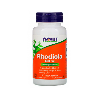 Родіола рожева NOW RHODIOLA 500 mg Extract 3%, 60 веганкапс 124533 фото