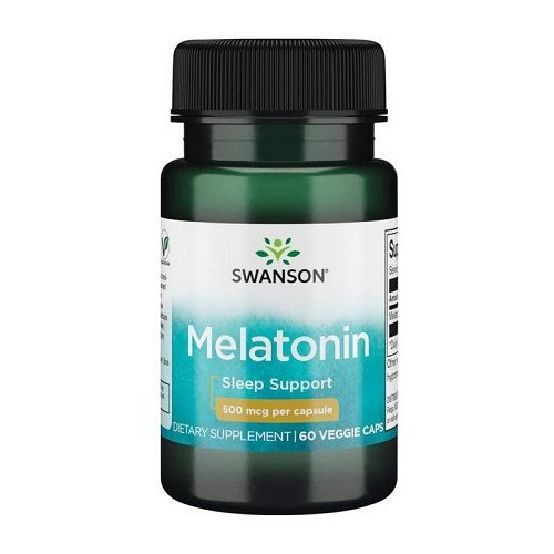 Мелатонін Swanson Melatonin 500mcg, 60 капс. 123174 фото