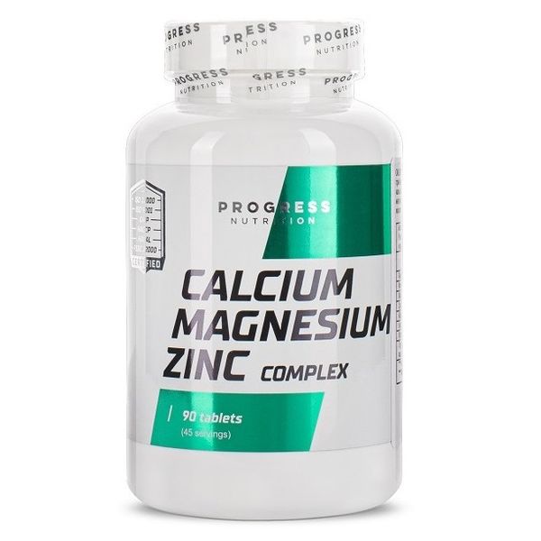 Комплекс минералов Progress Nutrition Calcium Magnesium Zink, 90 таб. 122511 фото