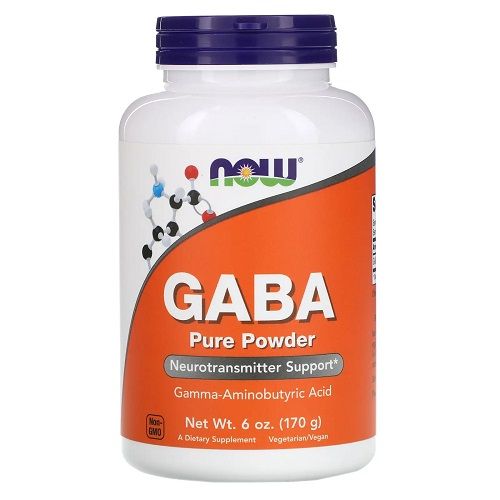 Добавка NOW GABA Pure Powder, 170 г. 123773 фото