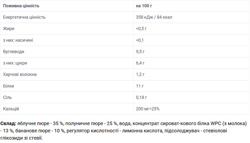 Протеиновый Мусс Fortuna мультифруктовый обогащенный белком 180 г 12429459 фото