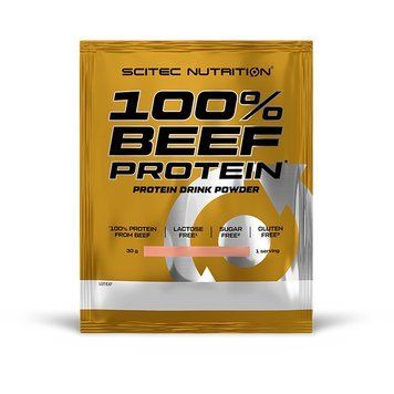 Протеин говяжий Scitec Nutrition 100% Beef Protein 30 г. (Булочка с корицей) 12429594 фото