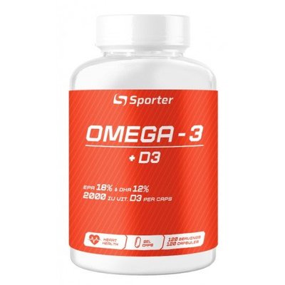 Омега Sporter Omega 3 + D3, 120 капс. 123710 фото