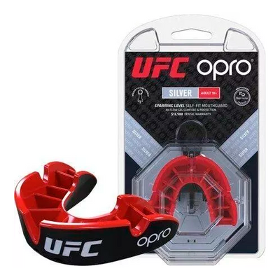 OPRO Капа Дитяча UFC Silver (Чорний/Червоний) 04899 фото