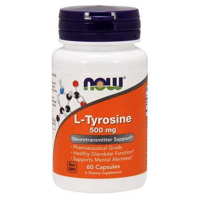 Тирозин NOW L-Tyrosine 500, 60 капс. 121725 фото