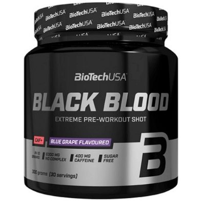 Передтрен BiotechUSA Black Blood CAF+, 300 г. 100498 фото