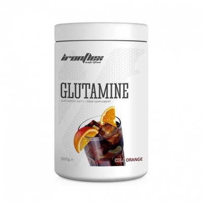 Глютамін IronFlex Glutamine, 500 г. (Апельсин-лимон) 01296 фото