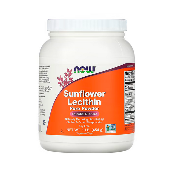 Лецитин NOW Sunflower Lecithin Pure Powder, 454 г. 124530 фото