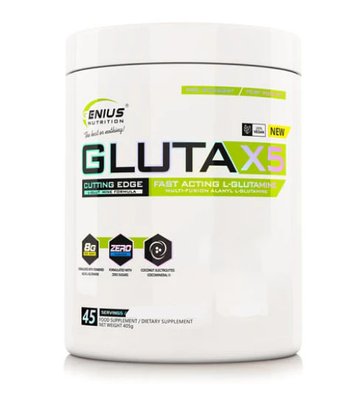 Глютамін Genius Nutrition Gluta-X5, 405 г. (Полуниця) 05103 фото
