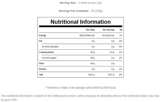 Добавка MyProtein Apple Fibre, 250 г. 100579 фото