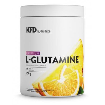 Глютамін KFD Glutamine, 500 г. (Малина-грейпфрут) 00087 фото