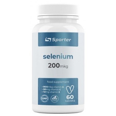 Селен Sporter Selenium 200mcg + ACE, 60 таб. 123480 фото