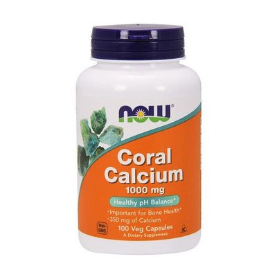 Кальцій NOW Coral Calcium 1000 mg, 100 капс. 122604 фото