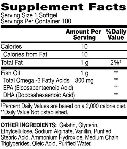 Омега BSN (USA) Fish Oil, 100 капс. 121603 фото