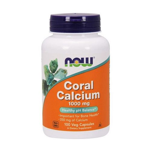 Кальций NOW Coral Calcium 1000 mg, 100 капс. 122604 фото