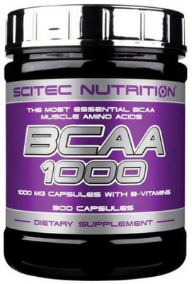 Амінокислоти Scitec Nutrition BCAA 1000, 300 капс. 101247 фото