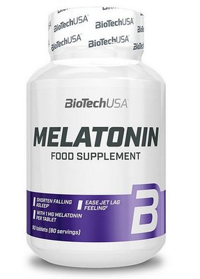 Мелатонін BiotechUSA Melatonin, 90 капс. 123125 фото