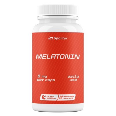 Мелатонін Sporter Melatonin 5mg, 60 капс. 123184 фото