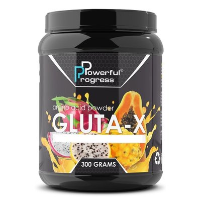 Глютамін Powerful Progress Gluta-X, 300 г. (Тропічні фрукти) 04001 фото