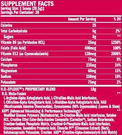 Передтрен BSN (USA) N.O. Xplode Caffein free, 450 г. 100802 фото