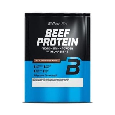 Пробник BiotechUSA Beef Protein, 30 г. (Полуниця) 02534 фото