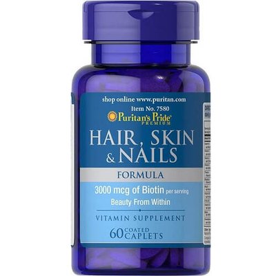 Puritan's Pride Hair, Skin & Nails Formula Type 1 and 3 Collagen, 60 таб. 121869 фото