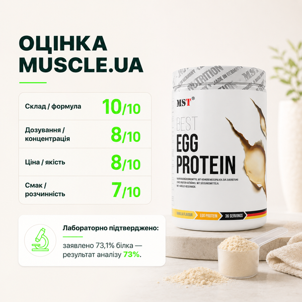Протеїн яєчний MST EGG White Protein, 900 г. 03830 фото