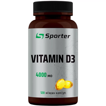 Витамин Д Sporter Vitamin D3 4000 ME, 120 софт гель. 12429669 фото