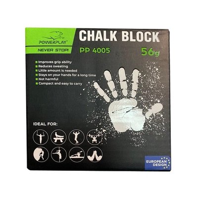 PowerPlay магнезія Chalk Block PP-4005, 56 г. 122999 фото