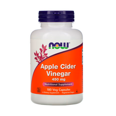 Добавка NOW Apple Cider Vinegar 450 mg, 180 веганкапс 124531 фото