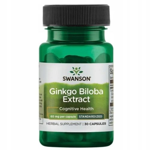 Гинкго билоба Swanson Ginkgo Biloba Extract 60mg, 30 капс. 122872 фото