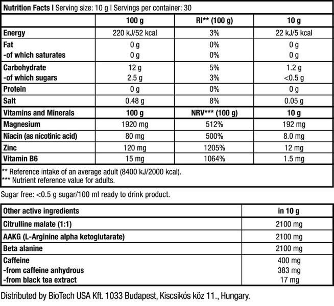 Пробник BiotechUSA Black Blood CAF+, 10 г. 02841 фото