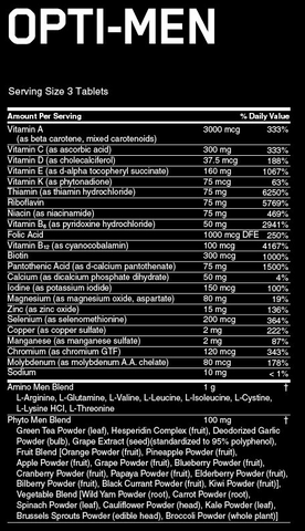 Вітаміни для спорту Optimum Nutrition (EU) Opti-Men, 90 таб. 123777 фото